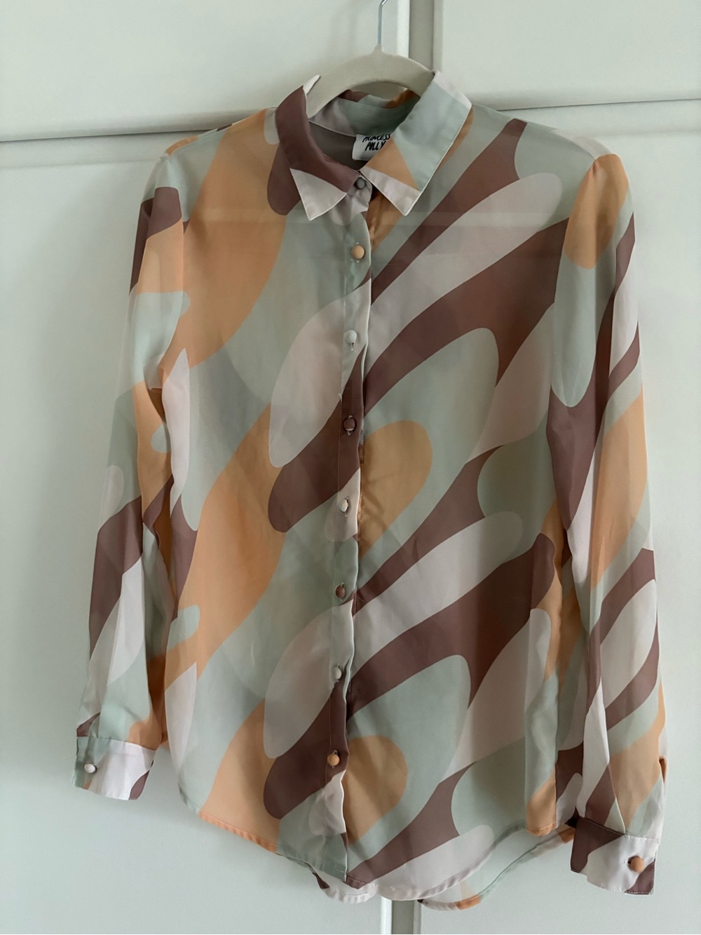 Princess Polly Beige and White Blouse